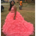 Modern Two Pieces Coral Colored Big Puffy Quinceanera Dresses Ball Gown